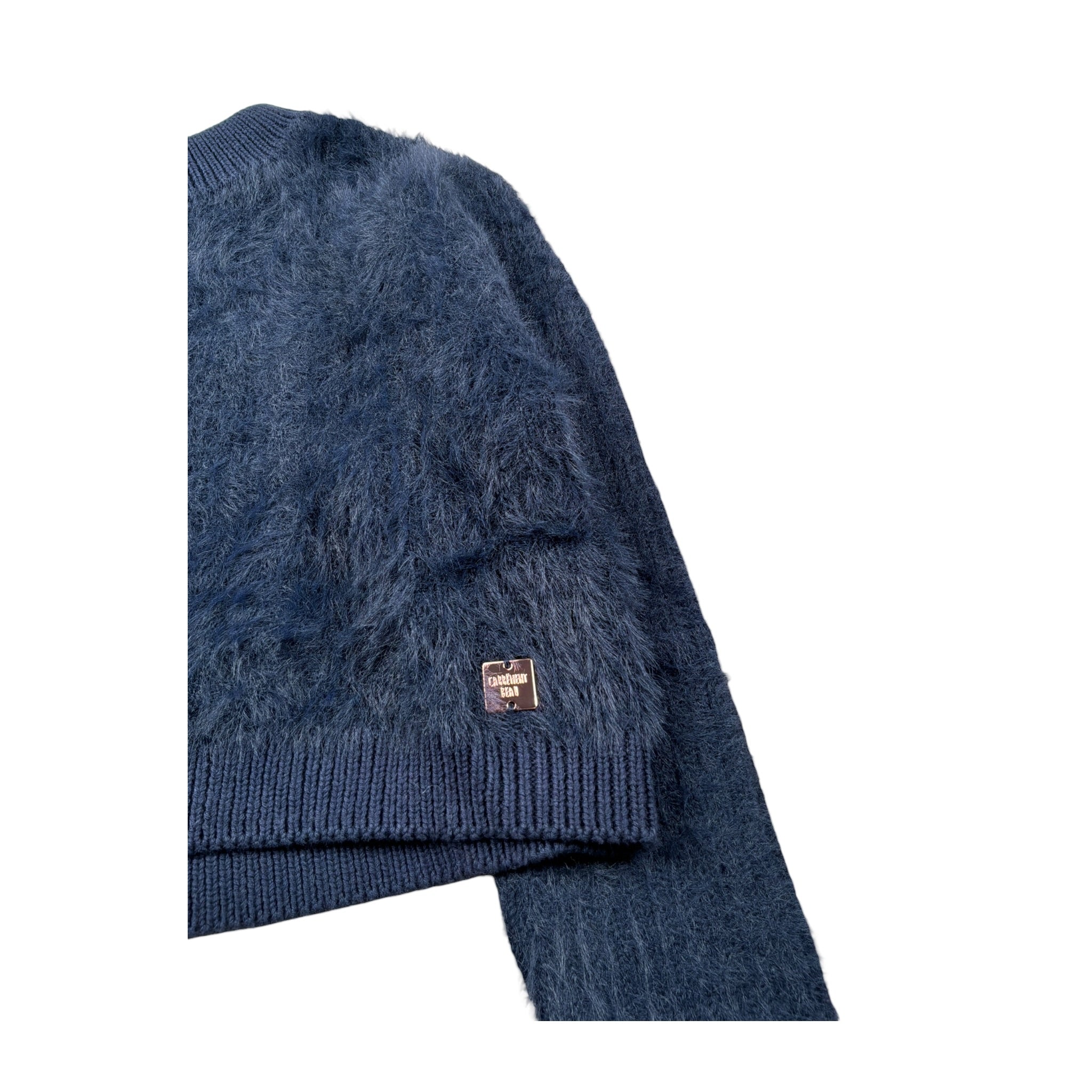 Carre'Ment Beau Cardigan tinta unita Blu per Bambina Y30207 BLU CARRE'MENT BEAU 