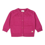 Carre'Ment Beau Cardigan tinta unita con Ricami Fuxia per Bambina Y30211J FUXIA CARRE'MENT BEAU 