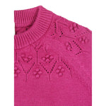 Carre'Ment Beau Cardigan tinta unita con Ricami Fuxia per Bambina Y30211J FUXIA CARRE'MENT BEAU 