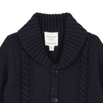 Carre'Ment Beau Cardigan tinta unita con Colletto Blu per Bambino Y30267 BLU CARRE'MENT BEAU 