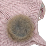 Casilda Jimena Cappello tinta unita con Pon Pon Rosa per Neonata 73524300 ROSA CASILDA JIMENA 
