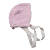 Casilda Jimena Cappello tinta unita In Filo Rosa per Neonata 768118 ROSA CASILDA JIMENA 