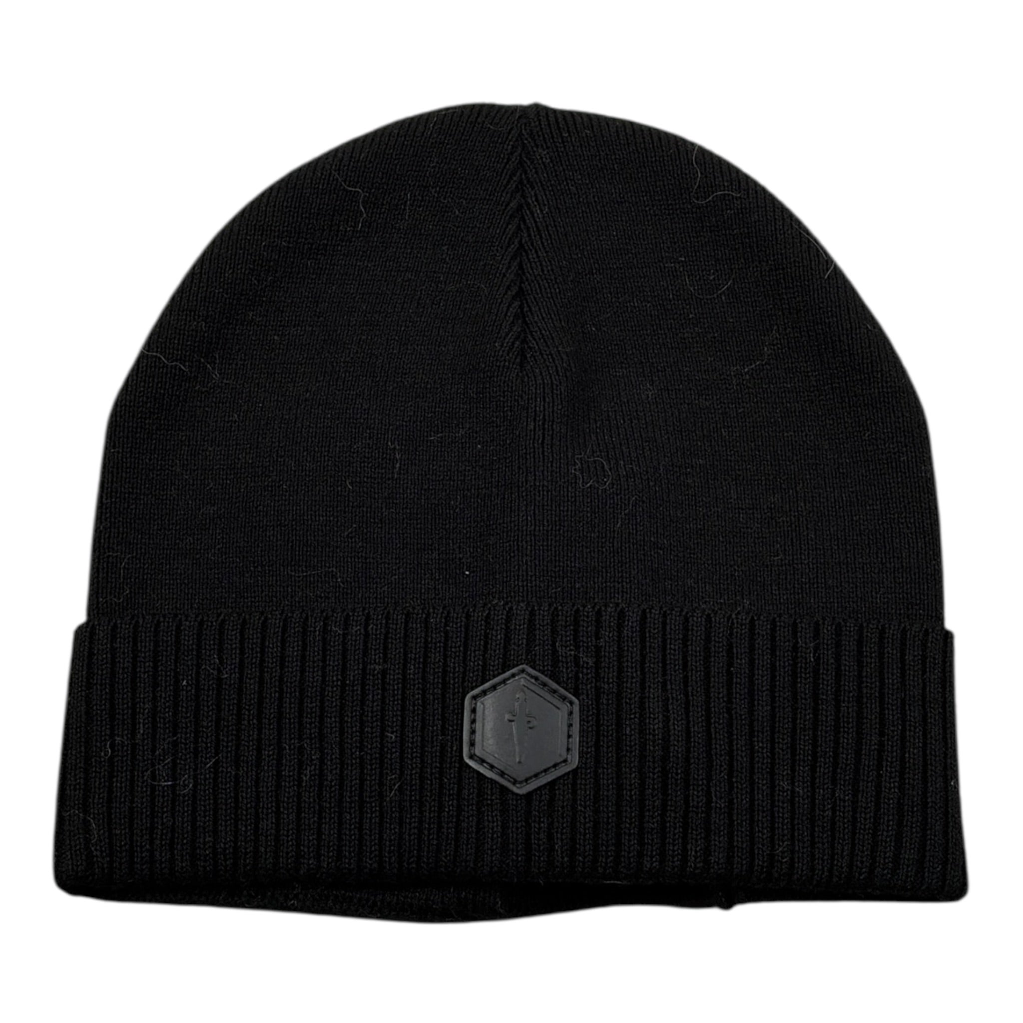 Cesare Paciotti Cappello tinta unita con Logo Nero per Neonato CAP6301B NERO CESARE PACIOTTI 