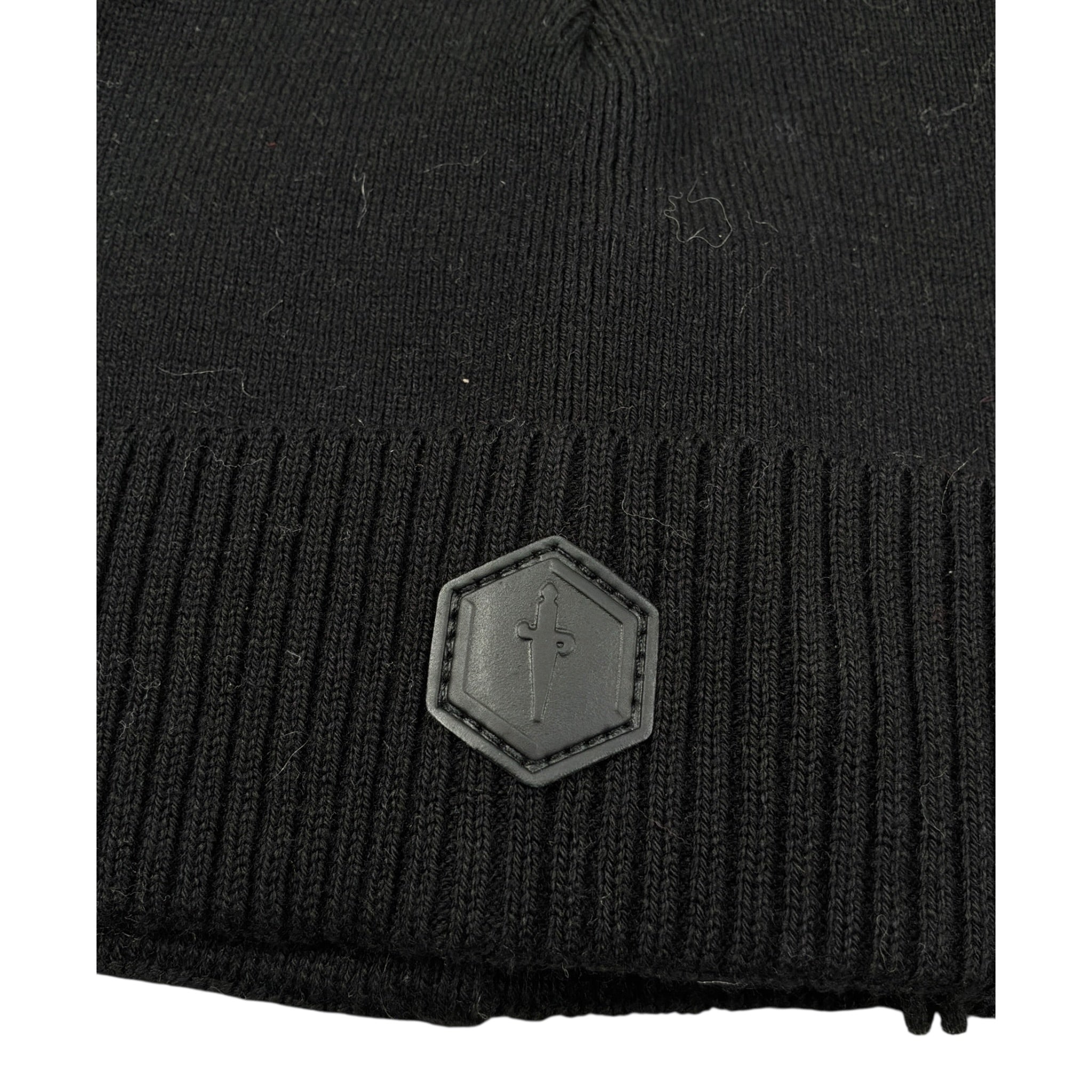 Cesare Paciotti Cappello tinta unita con Logo Nero per Neonato CAP6301B NERO CESARE PACIOTTI 