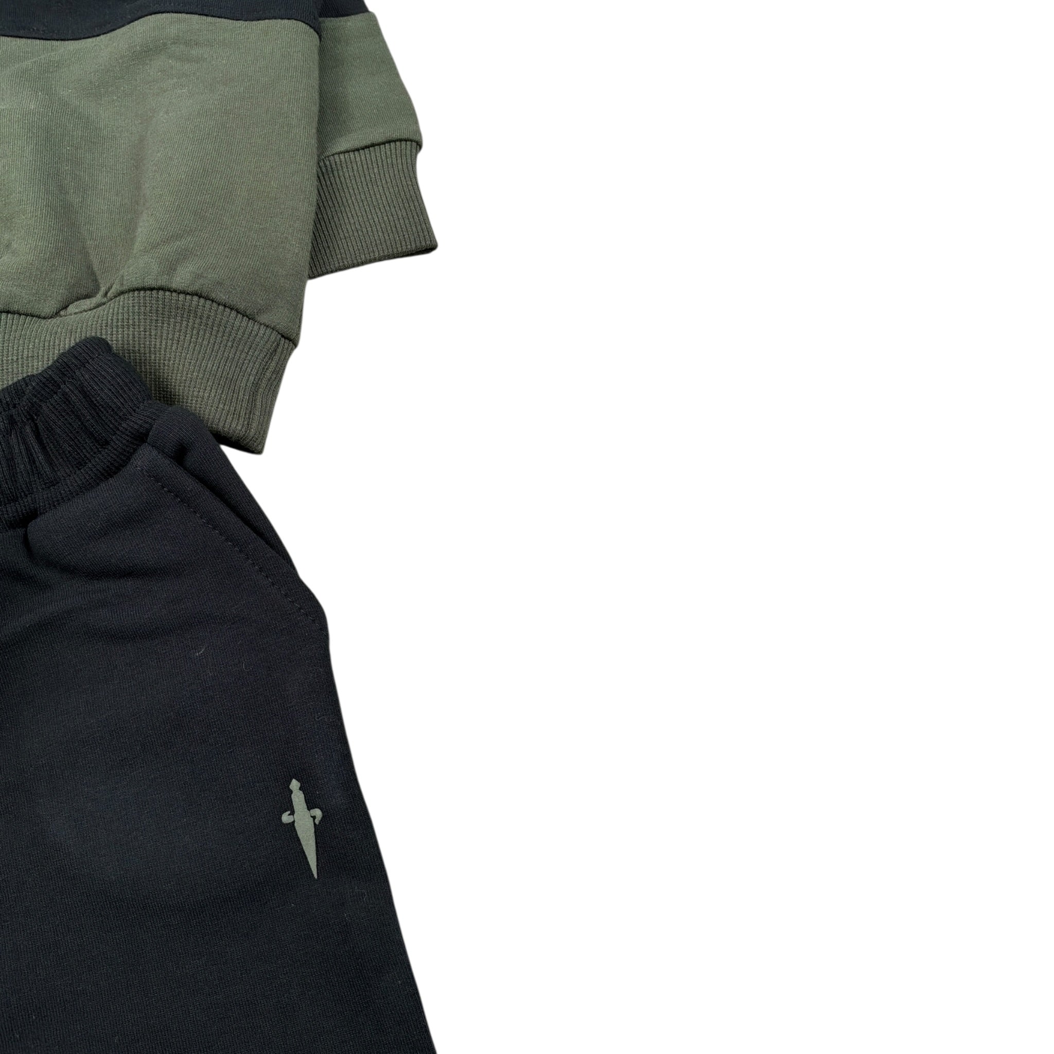 Cesare Paciotti Completo 2 Pezzi Felpa-Pantalone Nero/Verde per Neonato COMP6301B NERO/VERDE CESARE PACIOTTI 