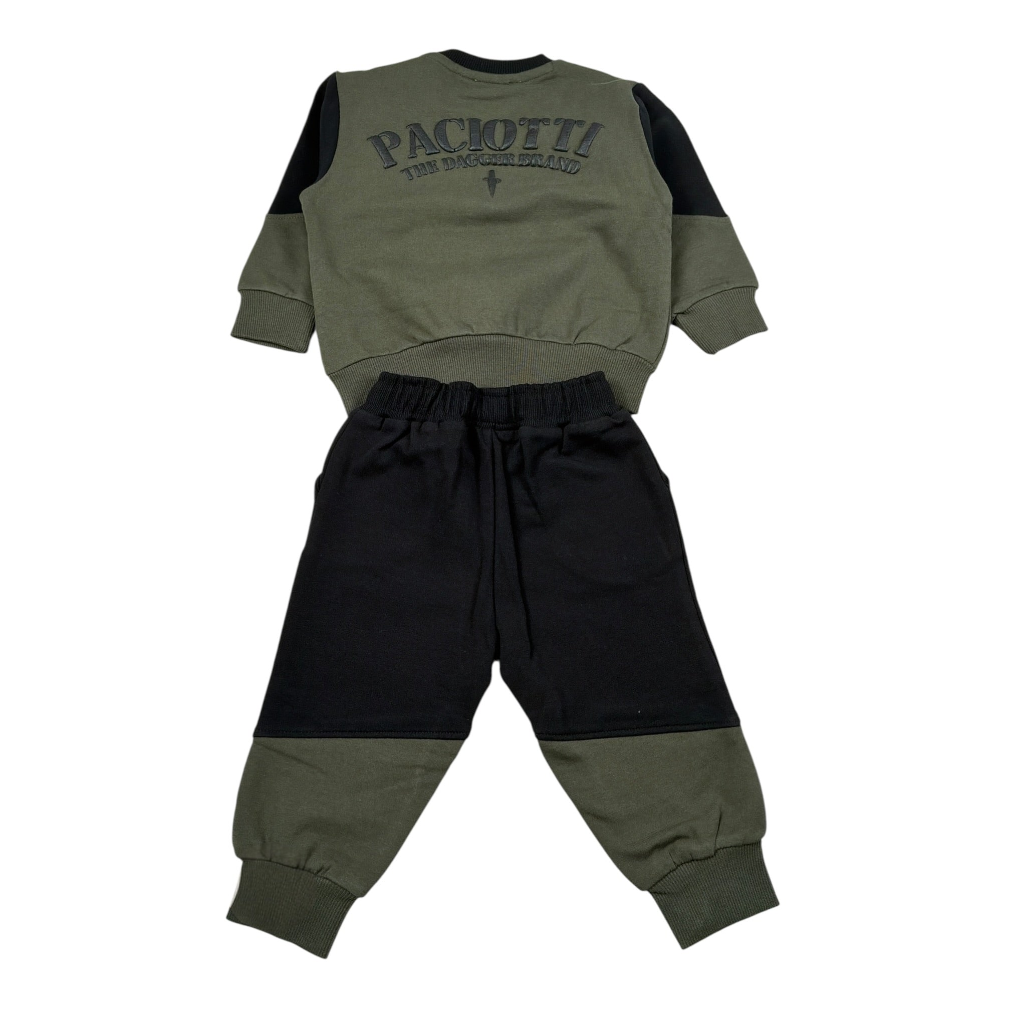 Cesare Paciotti Completo 2 Pezzi Felpa-Pantalone Nero/Verde per Neonato COMP6301BXX NERO/VERDE CESARE PACIOTTI 