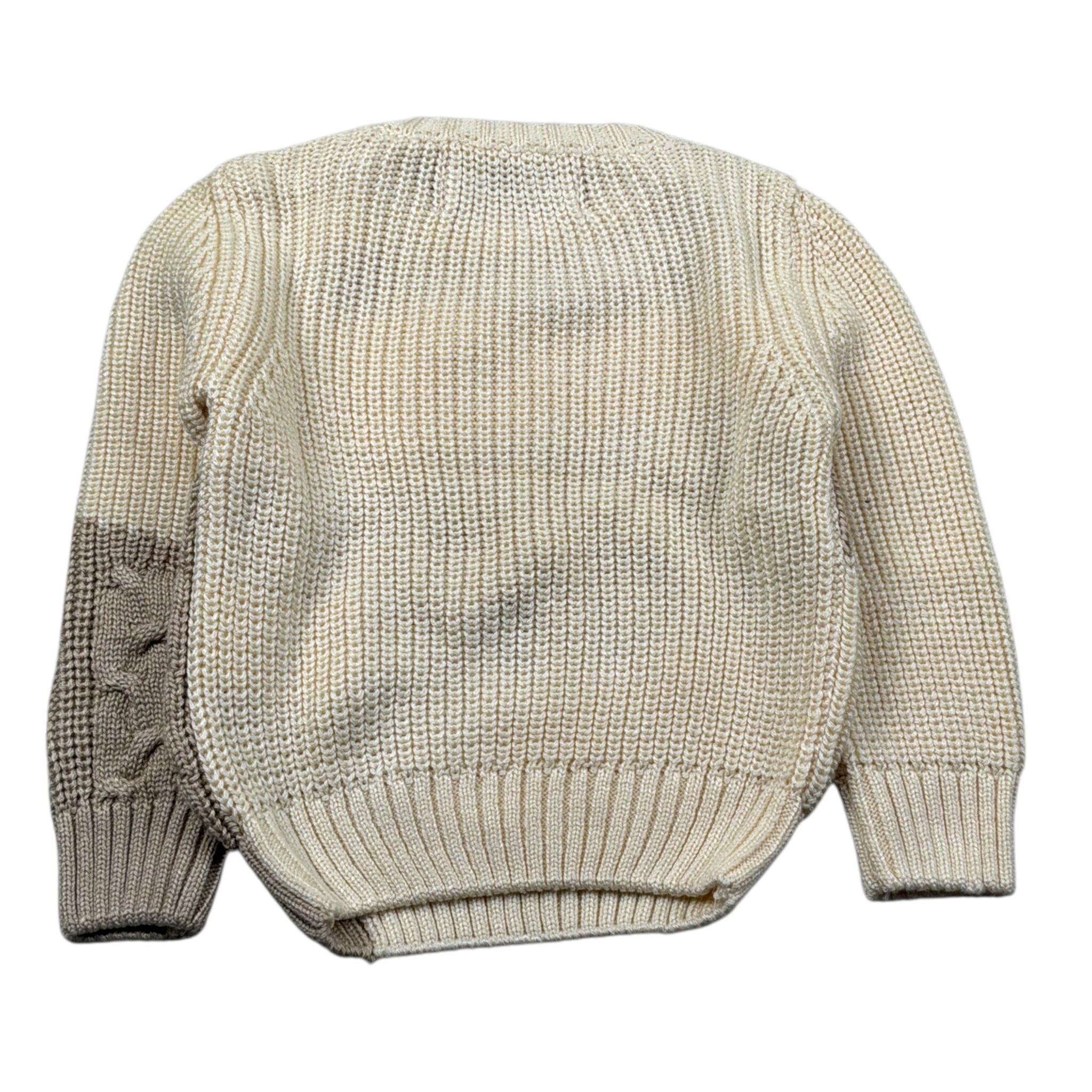 Cesare Paciotti Maglia Girocollo Bicolore Panna per Neonato MGP6358B PANNA CESARE PACIOTTI 