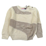 Cesare Paciotti Maglia Girocollo Bicolore Beige per Bambino MGP6358BXXXJ BEIGE CESARE PACIOTTI 