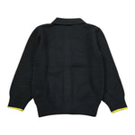 Cesare Paciotti Cardigan tinta unita con Colletto Nero per Neonato MGP6365B NERO CESARE PACIOTTI 