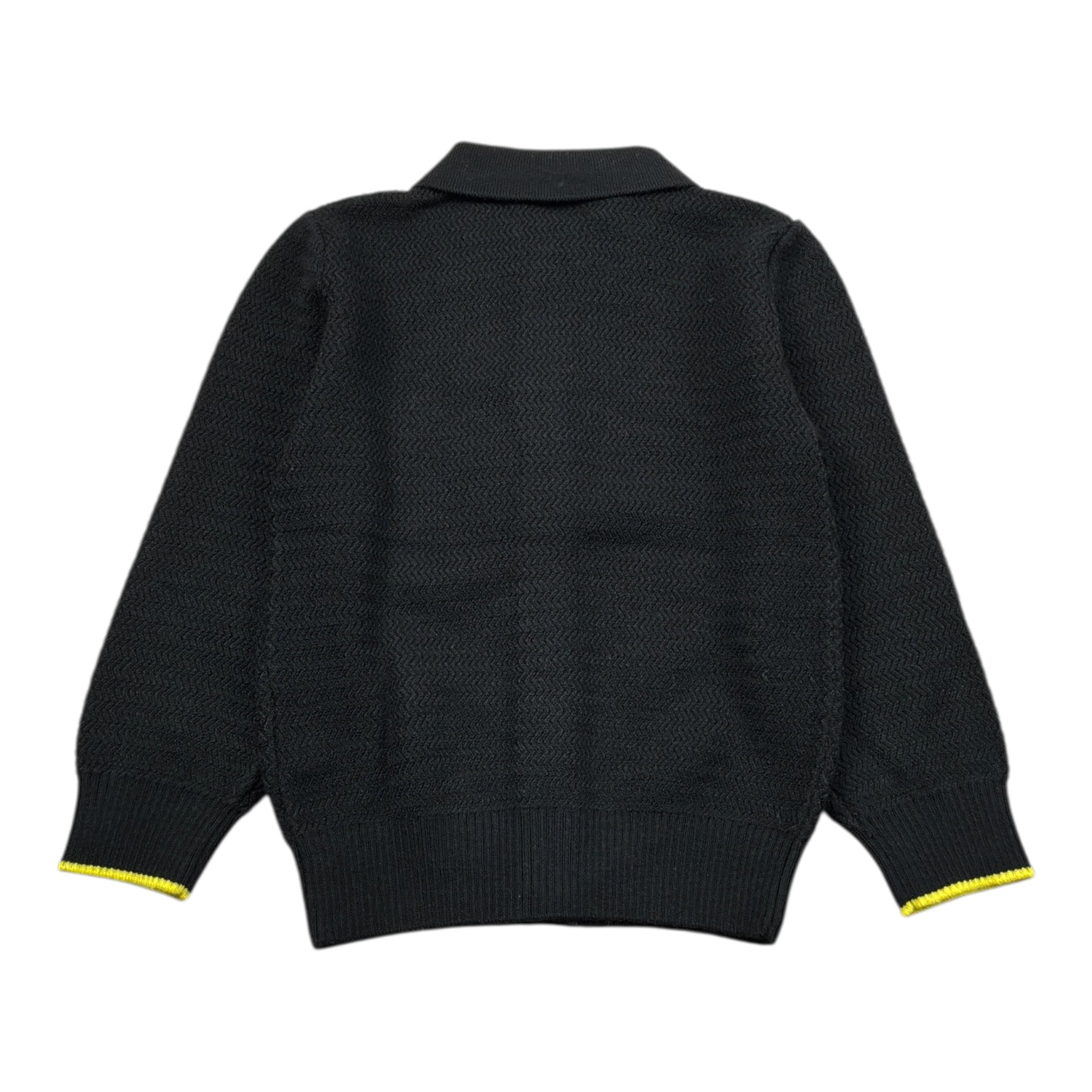 Cesare Paciotti Cardigan tinta unita con Colletto Nero per Neonato MGP6365B NERO CESARE PACIOTTI 