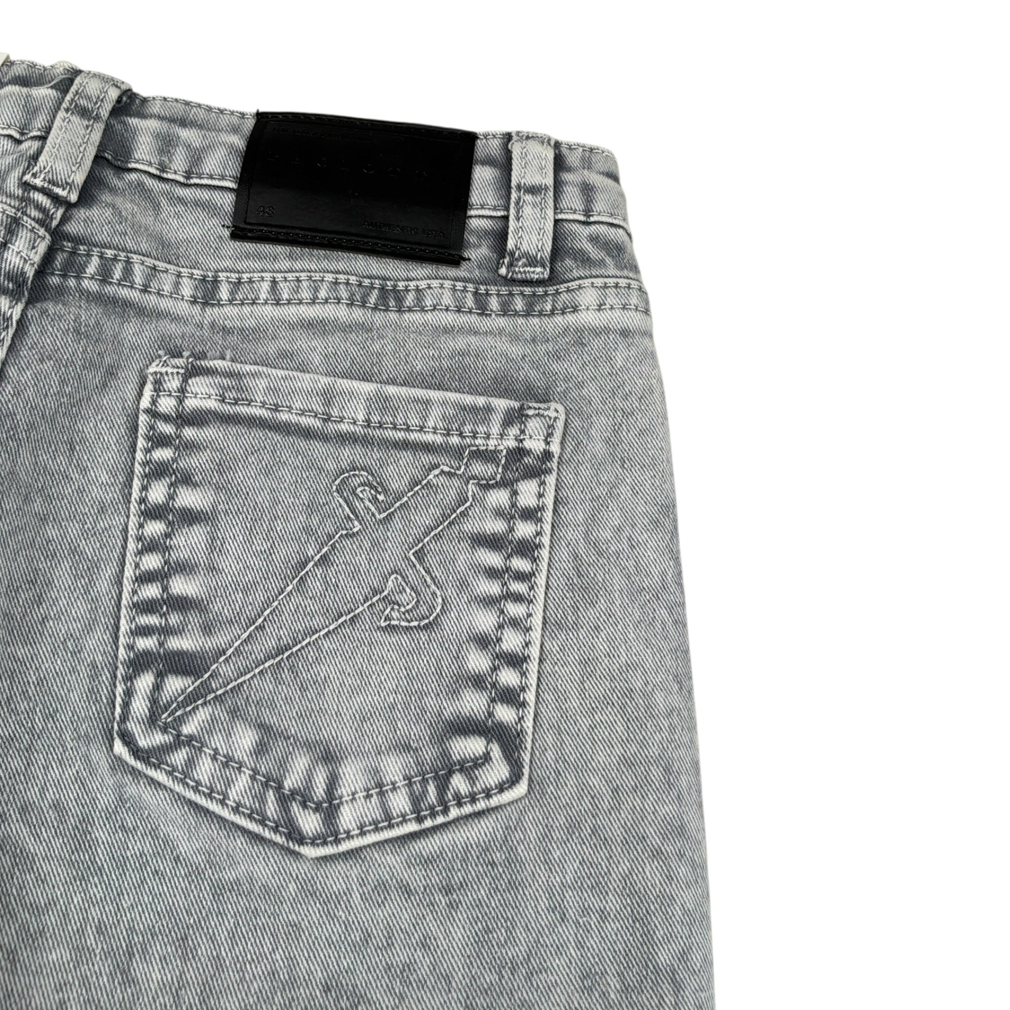 Cesare Paciotti Jeans tinta unita con Girovita Regolabile Grigio per Bambino PTP6363B GRIGIO CESARE PACIOTTI 