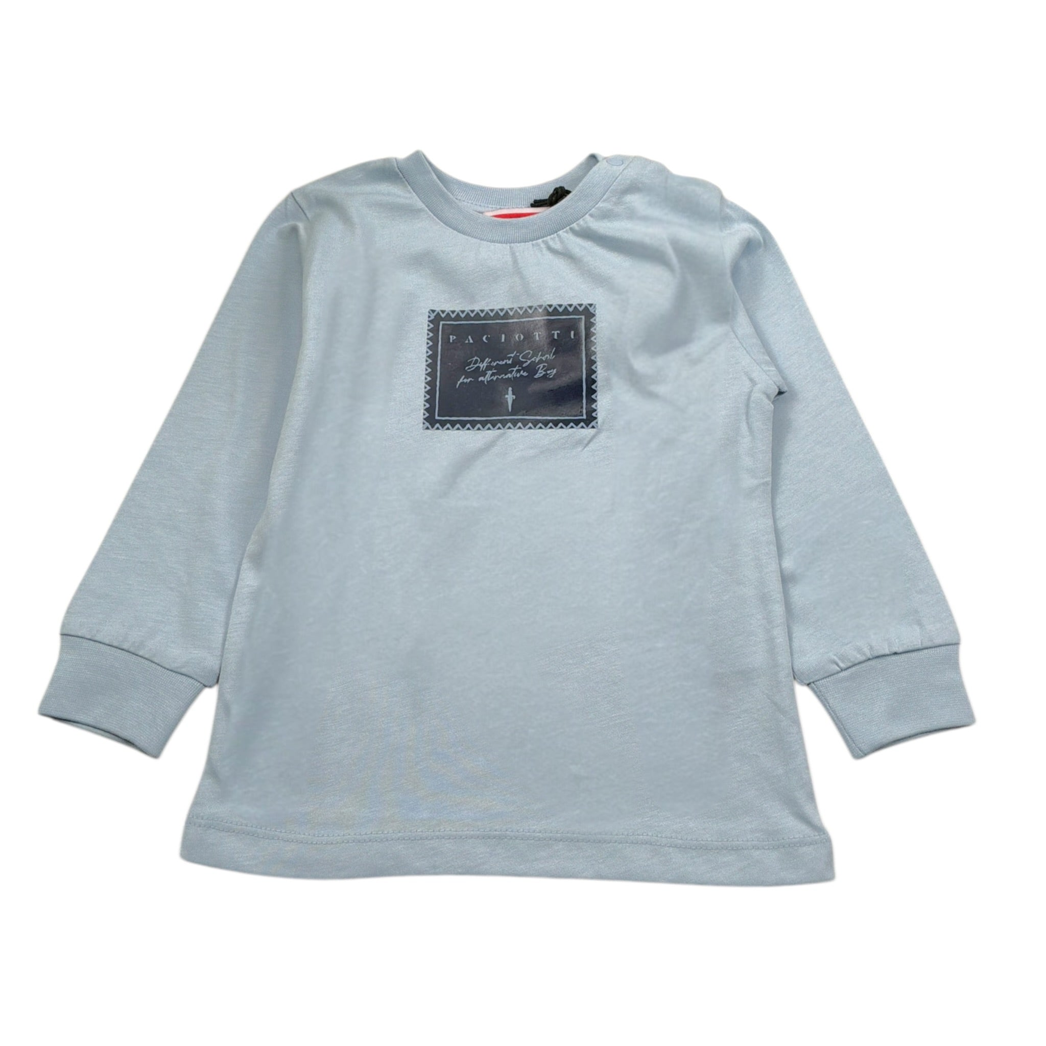 Cesare Paciotti Shirt tinta unita con Stampa Azzurro per Neonato TSP5371B AZZURRO CESARE PACIOTTI 