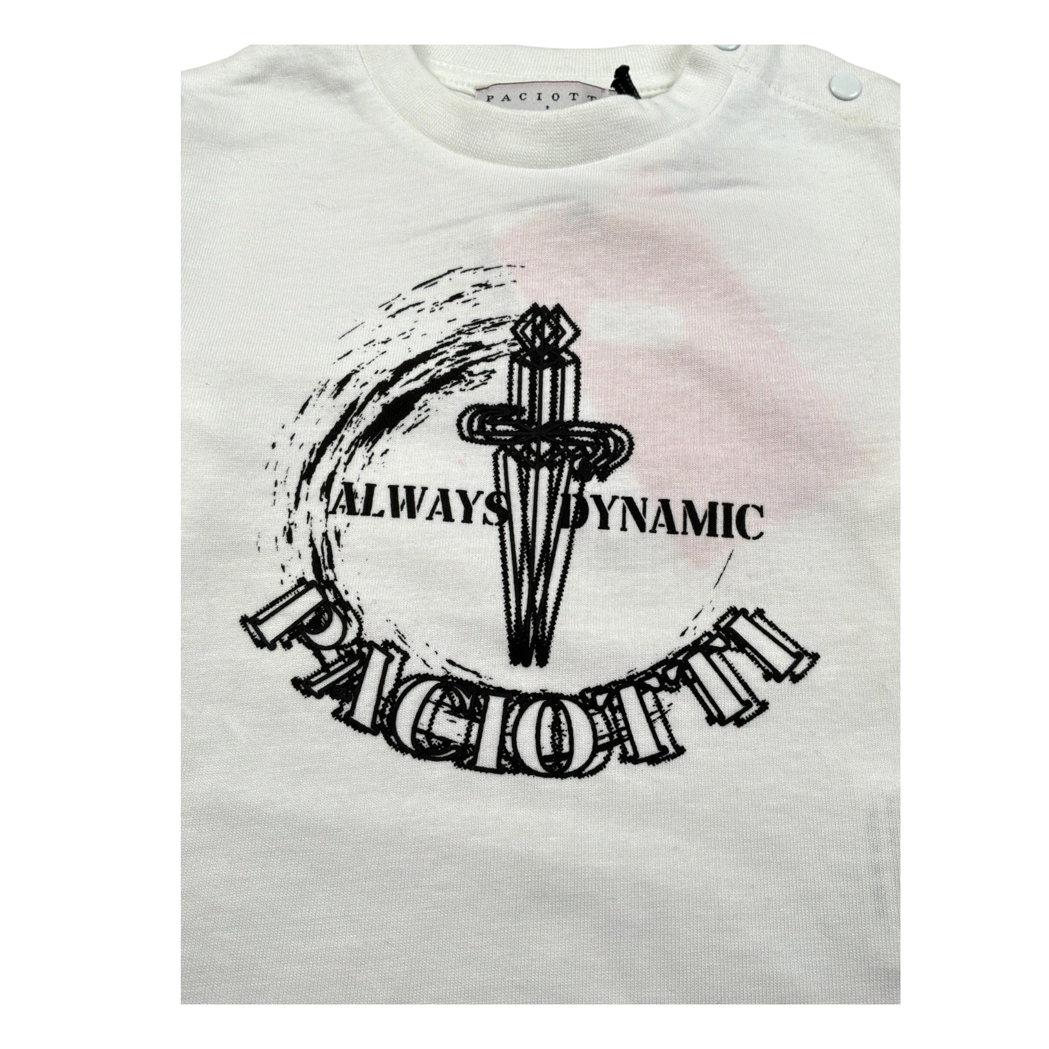 Cesare Paciotti Shirt tinta unita con Stampa Bianco per Neonato TSP6315BX BIANCO CESARE PACIOTTI 