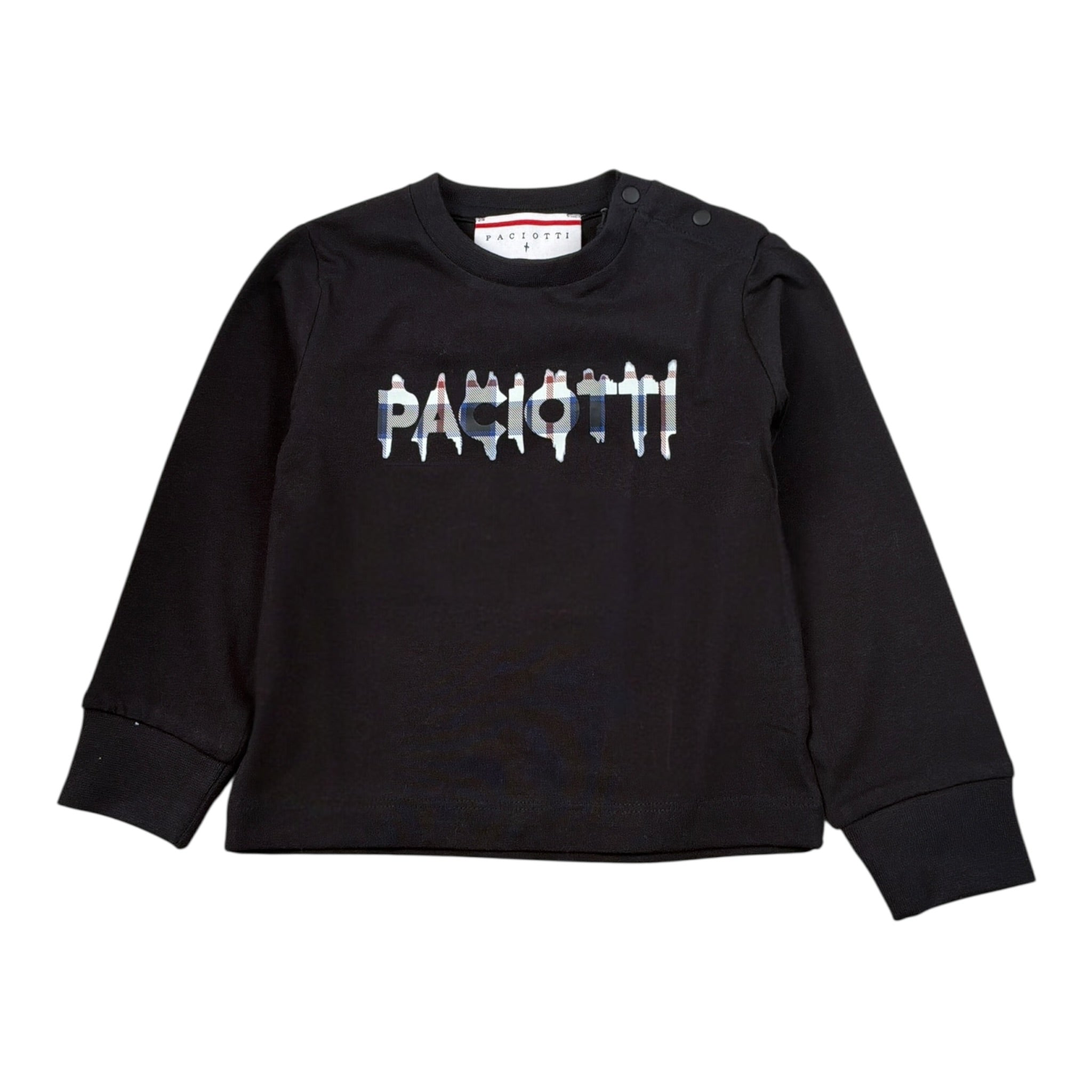 Cesare Paciotti Shirt tinta unita con Stampa Nero per Neonato TSP6360BN NERO CESARE PACIOTTI 