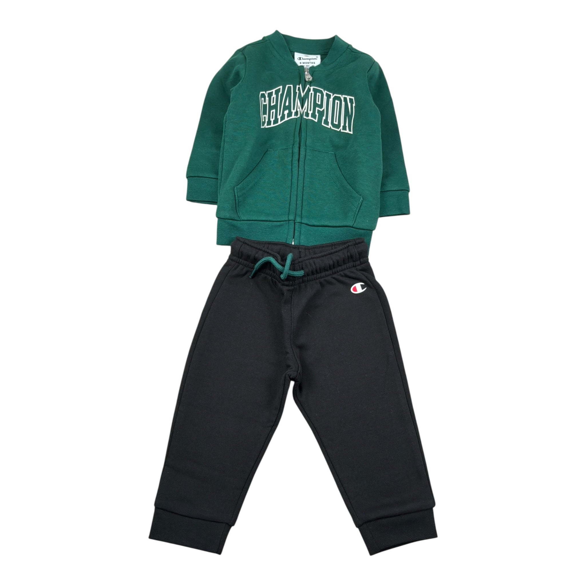 Champion Completo 2Pz Felpa con Zip-Pantalone Verde per Neonato 307267 VERDE CHAMPION 