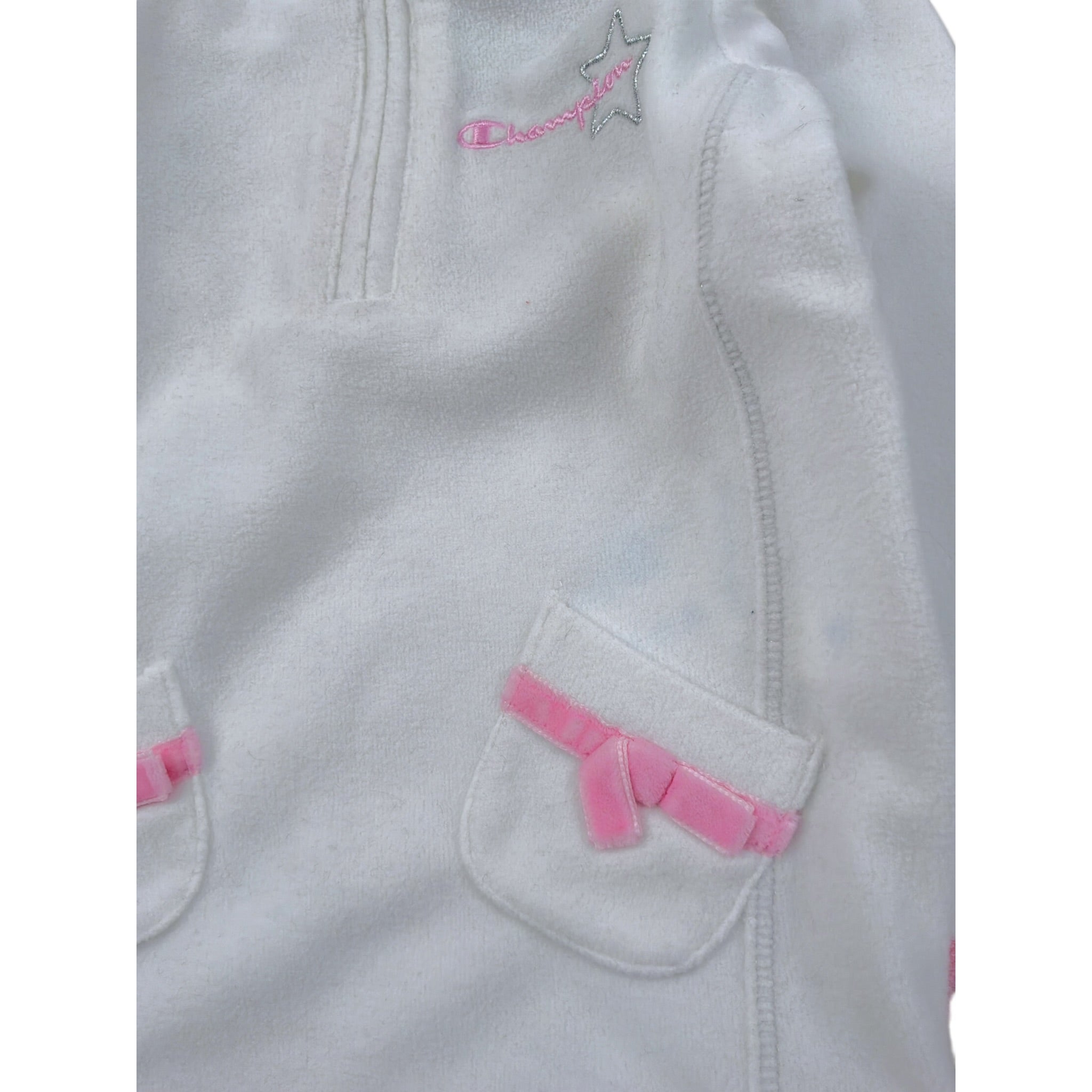 Champion Maglia tinta unita con Profili In Contrasto Bianco per Neonata 804401 BIANCO CHAMPION 