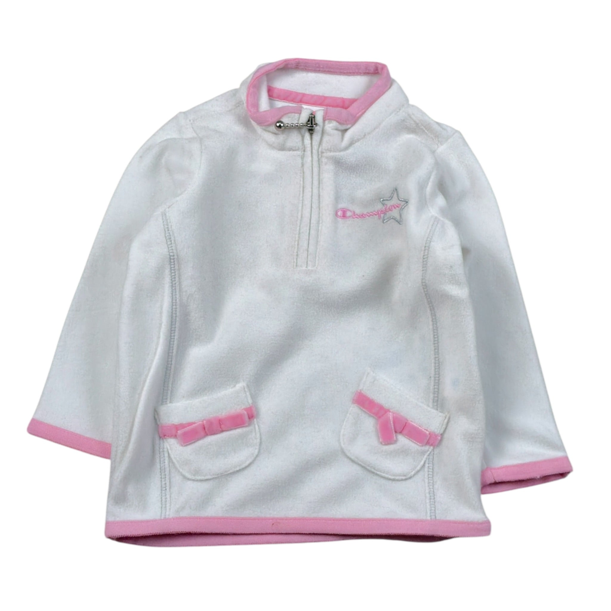 Champion Maglia tinta unita con Profili In Contrasto Bianco per Neonata 804401 BIANCO CHAMPION 