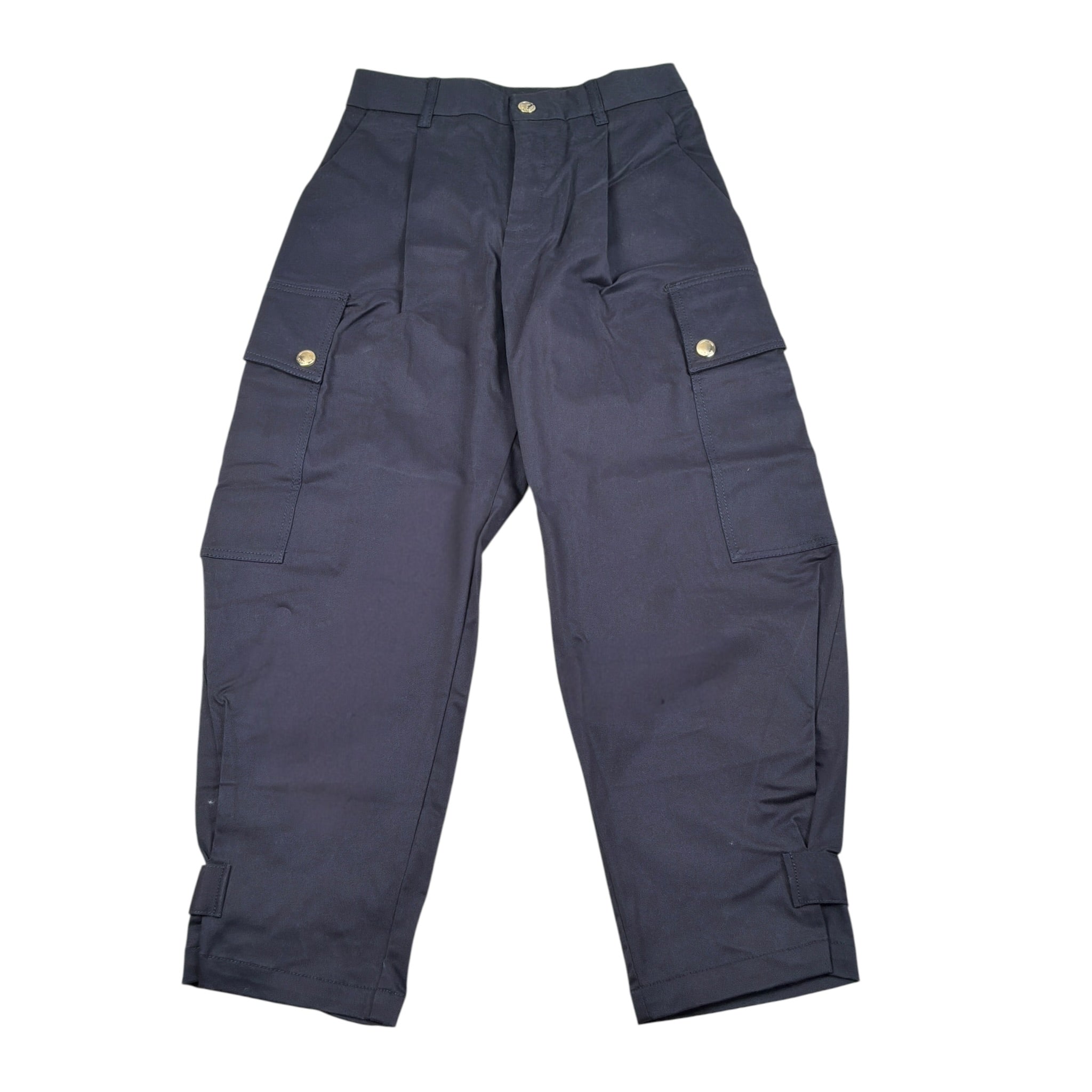 Chloe' Pantalone tinta unita con Girovita Regolabile Blu per Bambina C20381 BLU CHLOE' 
