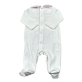 Ciccino Tutina tinta unita con Stampa Bianco per Neonata CCG0635 BIANCO CICCINO 