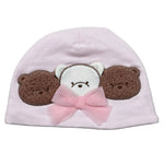 Ciccino Cappello tinta unita con Ricami Rosa per Neonata CCG0650 ROSA CICCINO 
