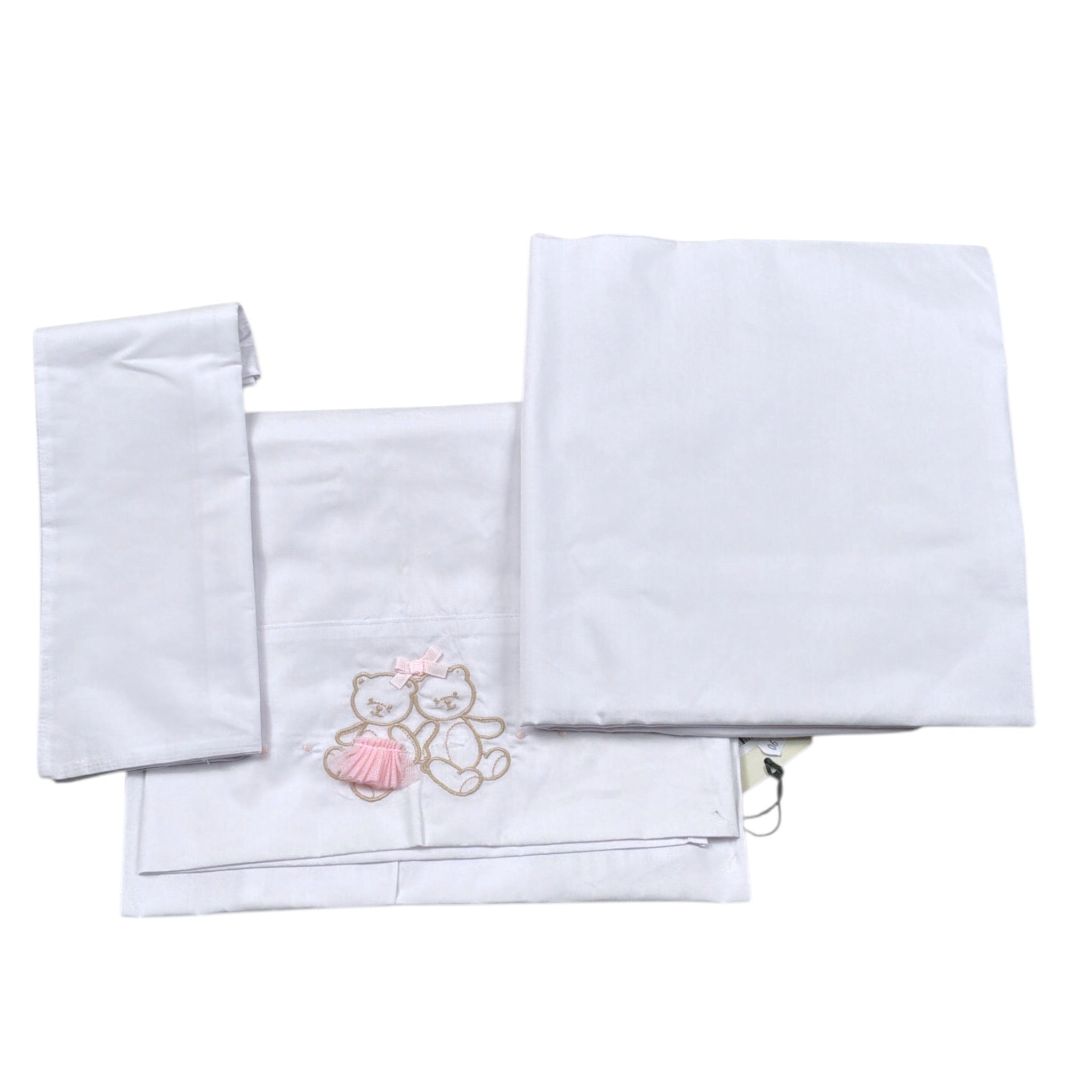 Ciccino Set Lenzuola 3Pz Bianco per Neonata CCG0651 BIANCO CICCINO 