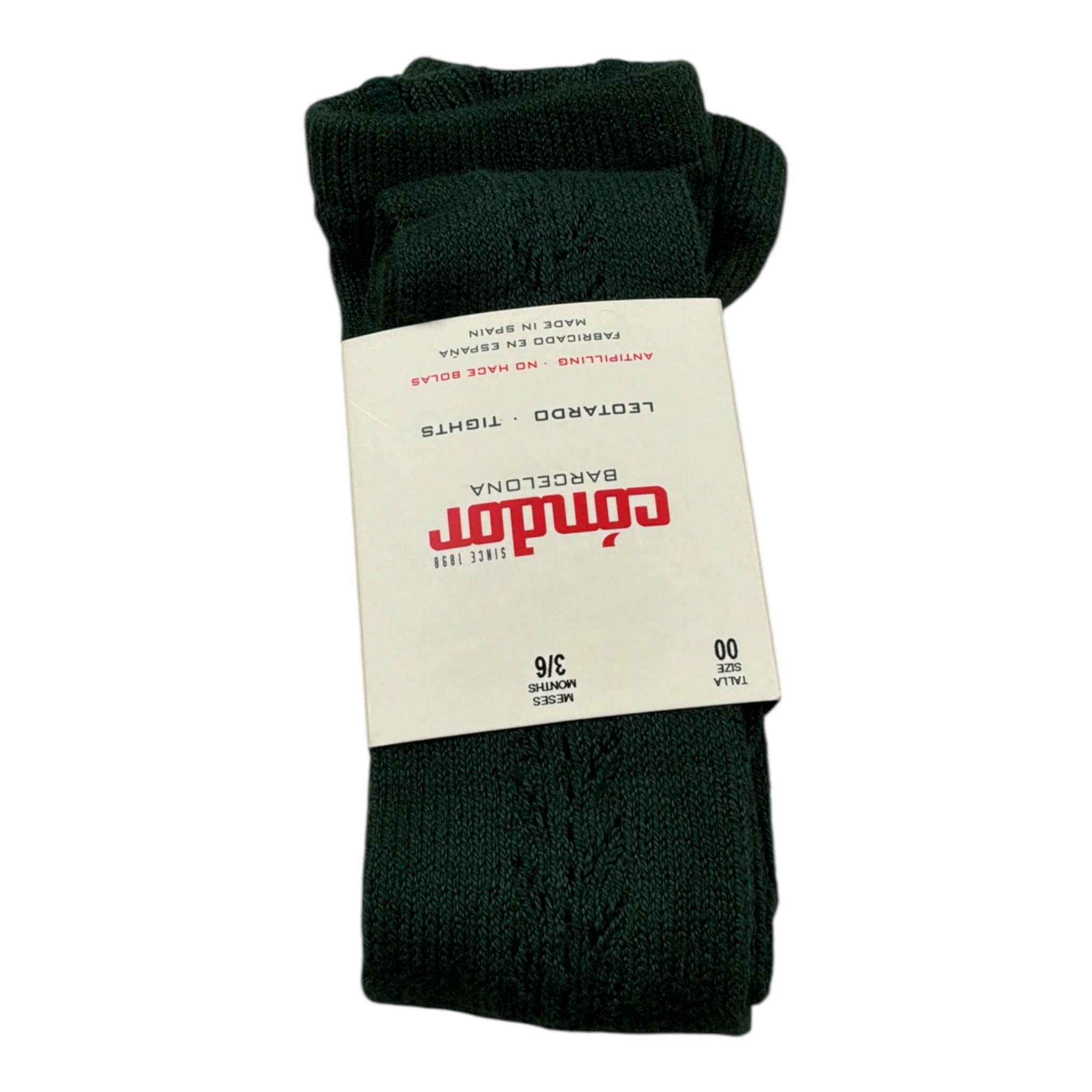 Cnd Calze Tnta Unita con Ricami Verde per Neonata 2591 VERDE CND 
