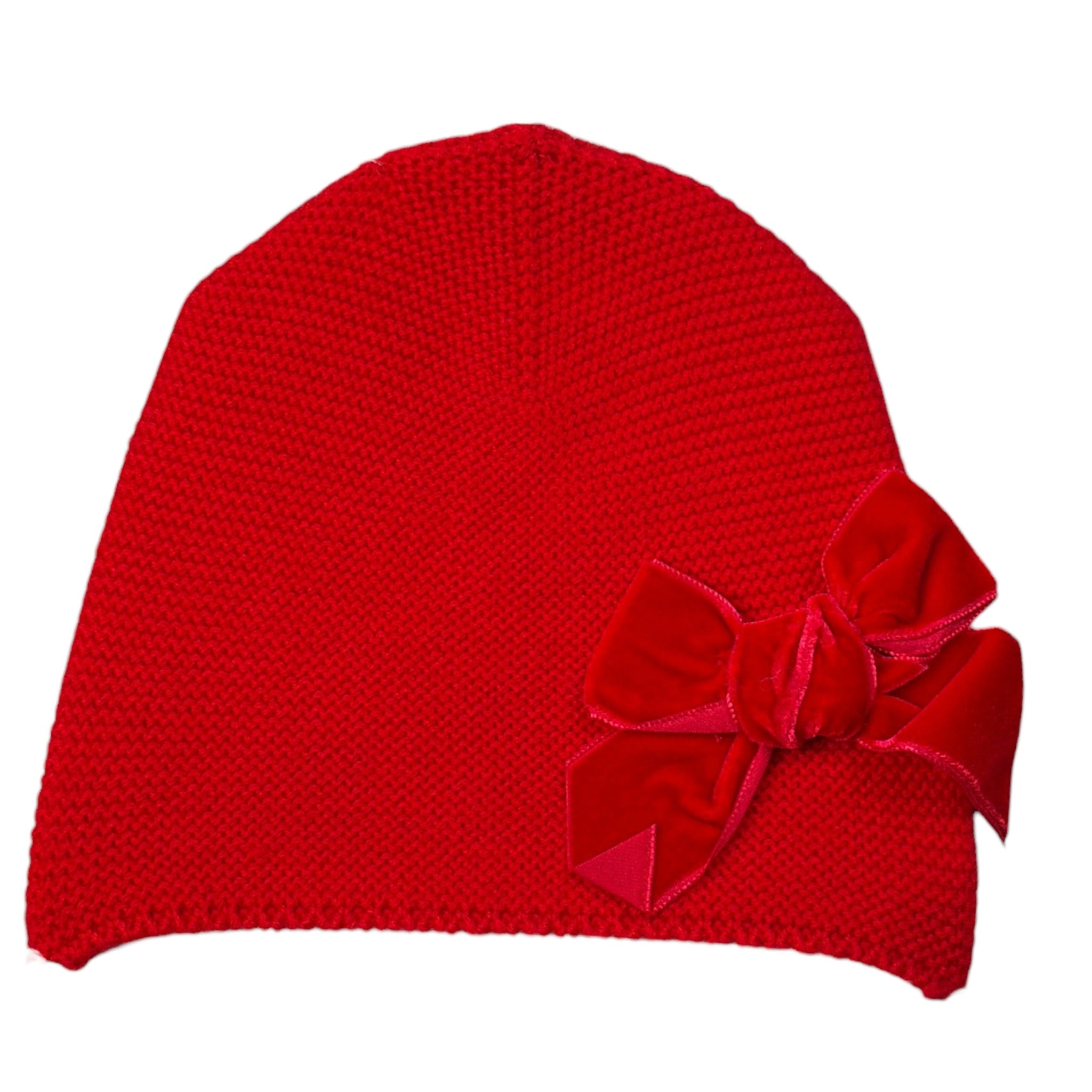 Cnd Cappello tinta unita con Fiocco Rosso per Bambina 50036011XJ ROSSO CND 