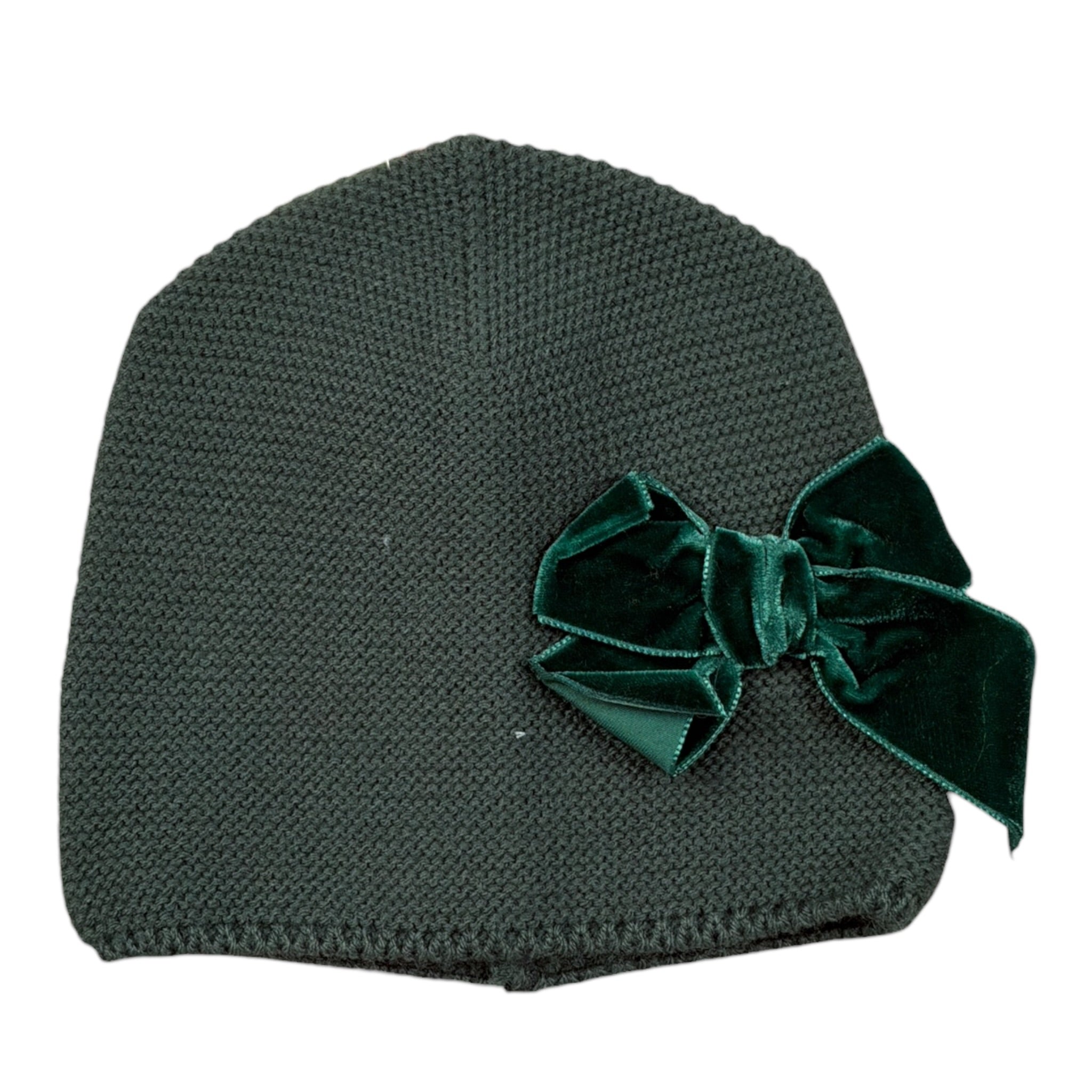 Cnd Cappello tinta unita con Fiocco Verde per Bambina 50036011XJ VERDE CND 