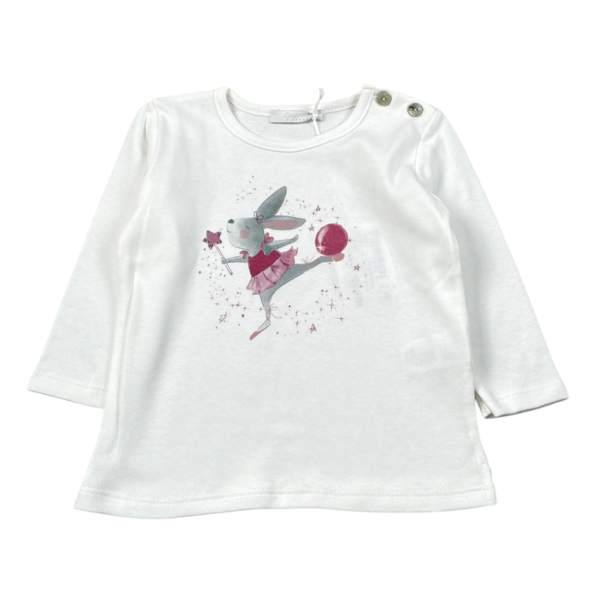 Coccode Shirt tinta unita con Stampa Bianco per Bambina C62139 BIANCO COCCODE 