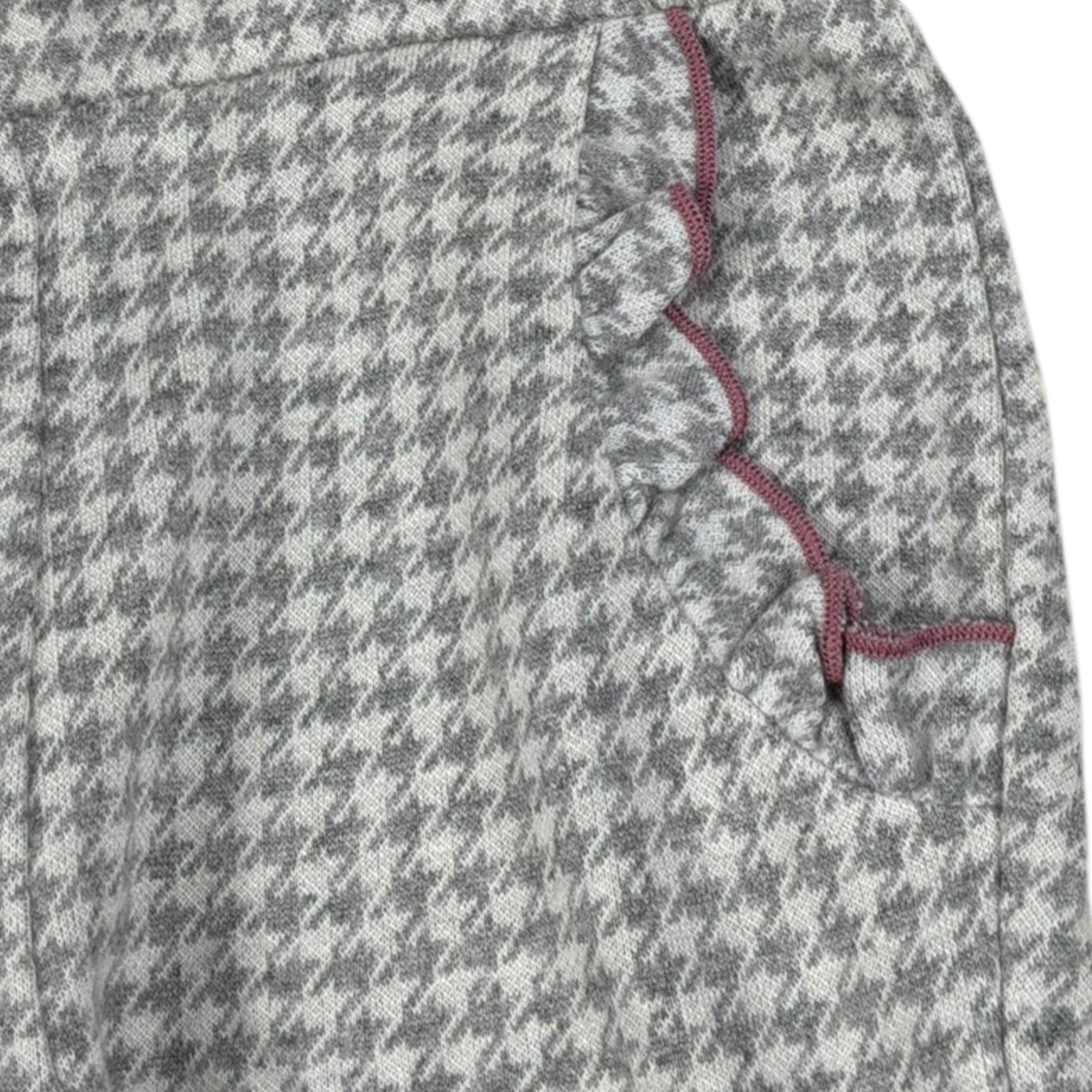Coccode Pantalone Bicolore con Fantasia A Quadri Bianco/Grigio per Neonata C62250 BIANCO/GRIGIO COCCODE 