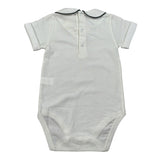 Colibri Body Mezza Manica tinta unita Bianco/Blu per Neonato 340 BIANCO/BLU COLIBRI 