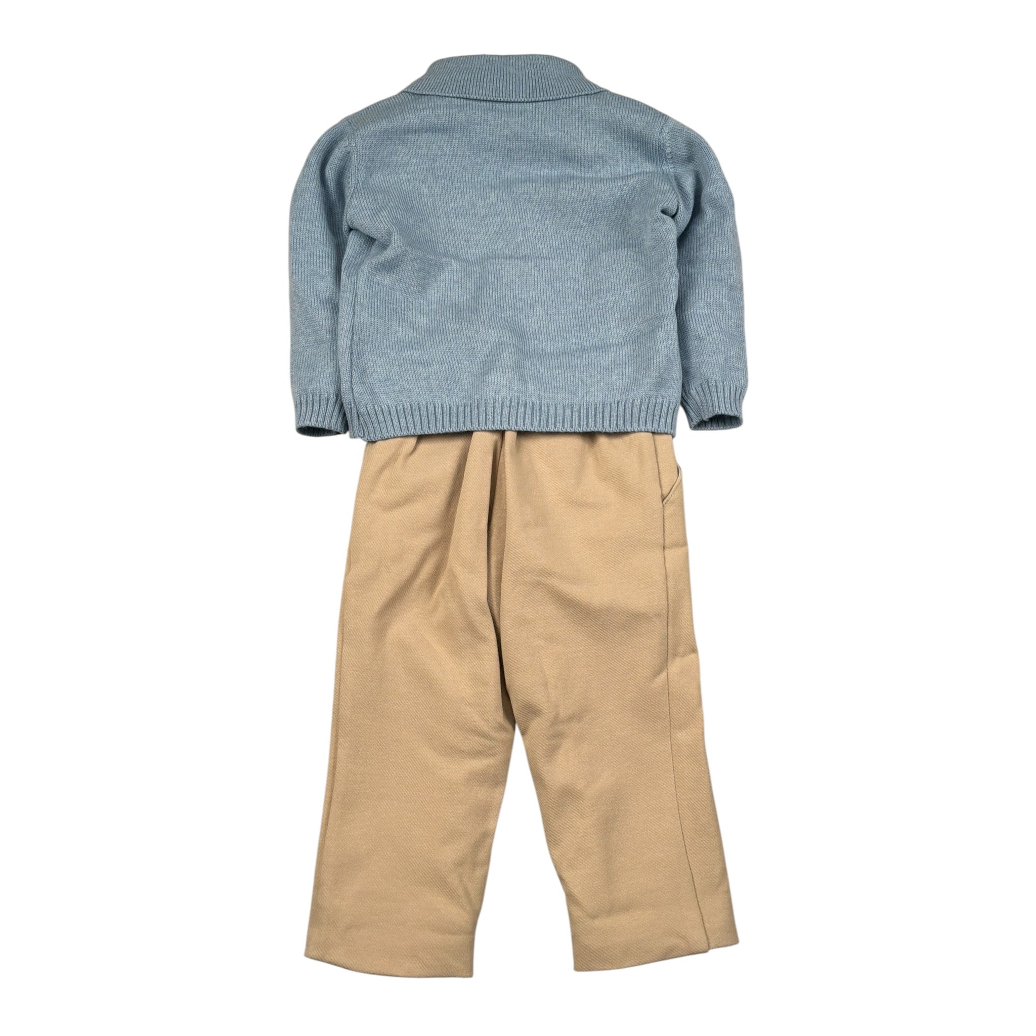 Colori Chiari Completo 4 Pezzi Camicia-Papillon-Bermuda-Cardigan Azzurro per Neonato MN407800X AZZURRO COLORI CHIARI 
