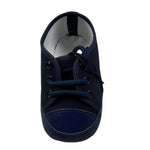 Colori Chiari Scarpine tinta unita con Lacci Blu per Neonato MN957226 BLU COLORI CHIARI 