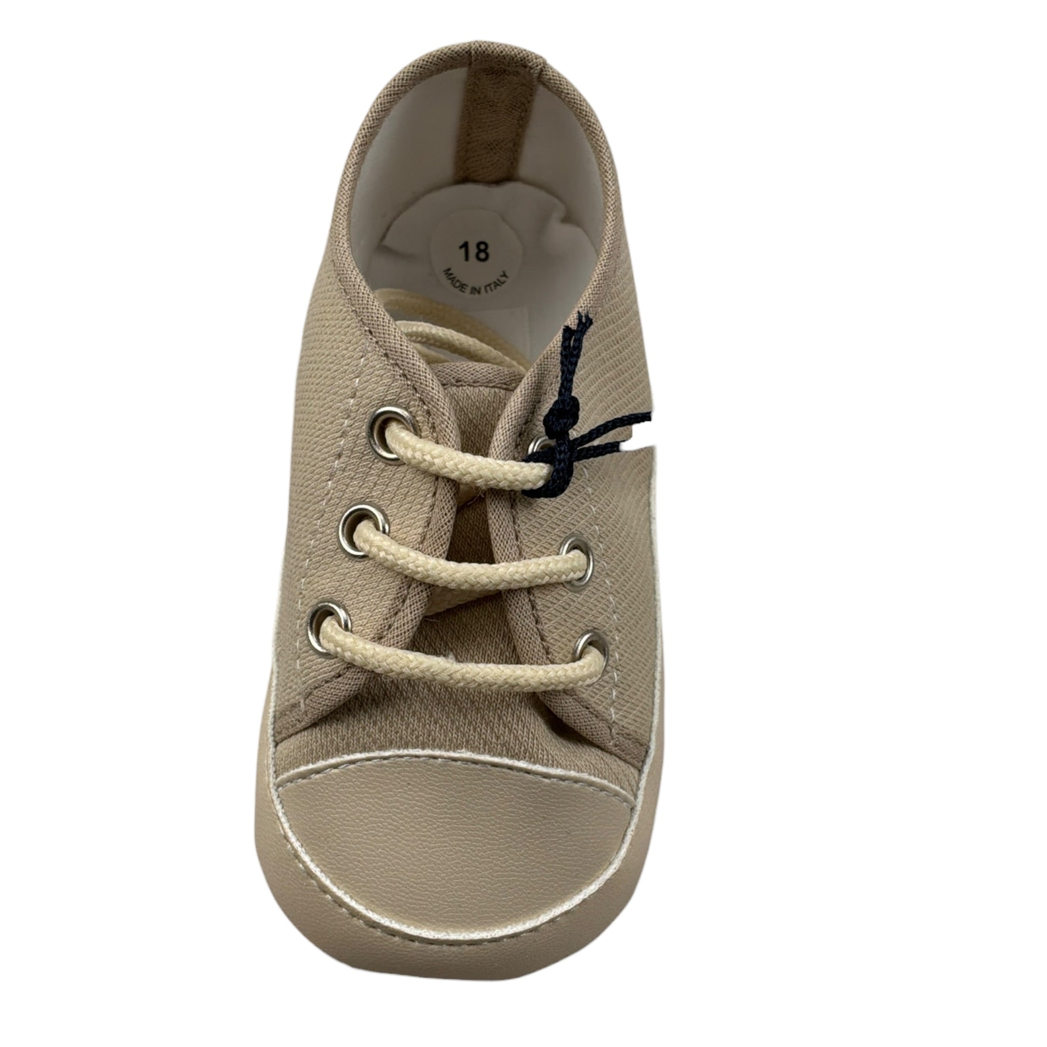 Colori Chiari Scarpine tinta unita con Lacci Beige per Neonato MN957881 BEIGE COLORI CHIARI 