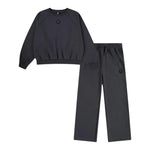 Converse Completo 2Pz Felpa-Pantalone tinta unita Grigio per Bambina 4CH415 GRIGIO CONVERSE 