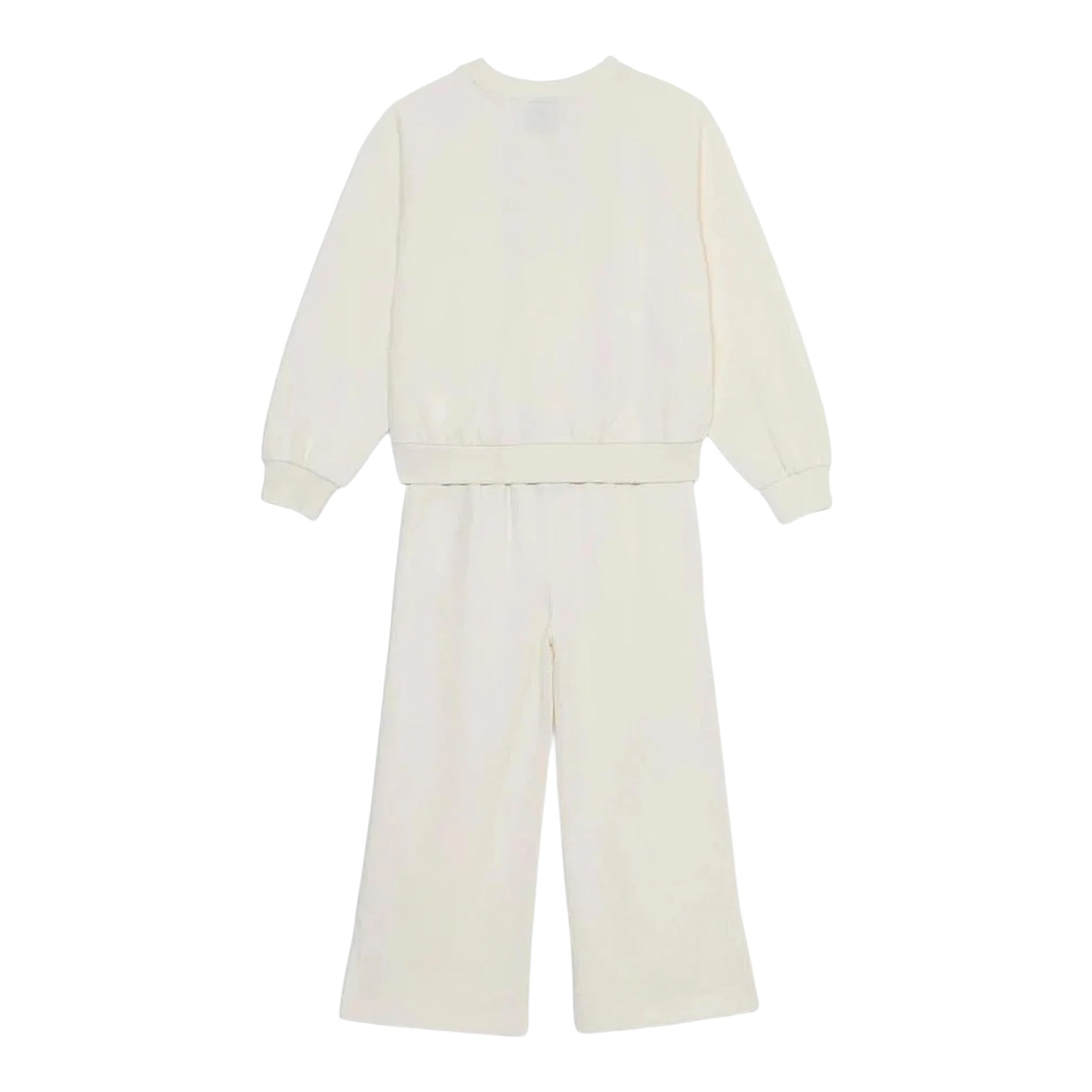 Converse Completo 2Pz Felpa-Pantalone tinta unita Panna per Bambina 4CH415 PANNA CONVERSE 