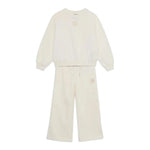 Converse Completo 2Pz Felpa-Pantalone tinta unita Panna per Bambina 4CH415 PANNA CONVERSE 