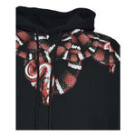 Marcelo Burlon Felpa tinta unita con Cappuccio E Stampa Nero per Bambino F5CMJBHS038 NERO MARCELO BURLON 