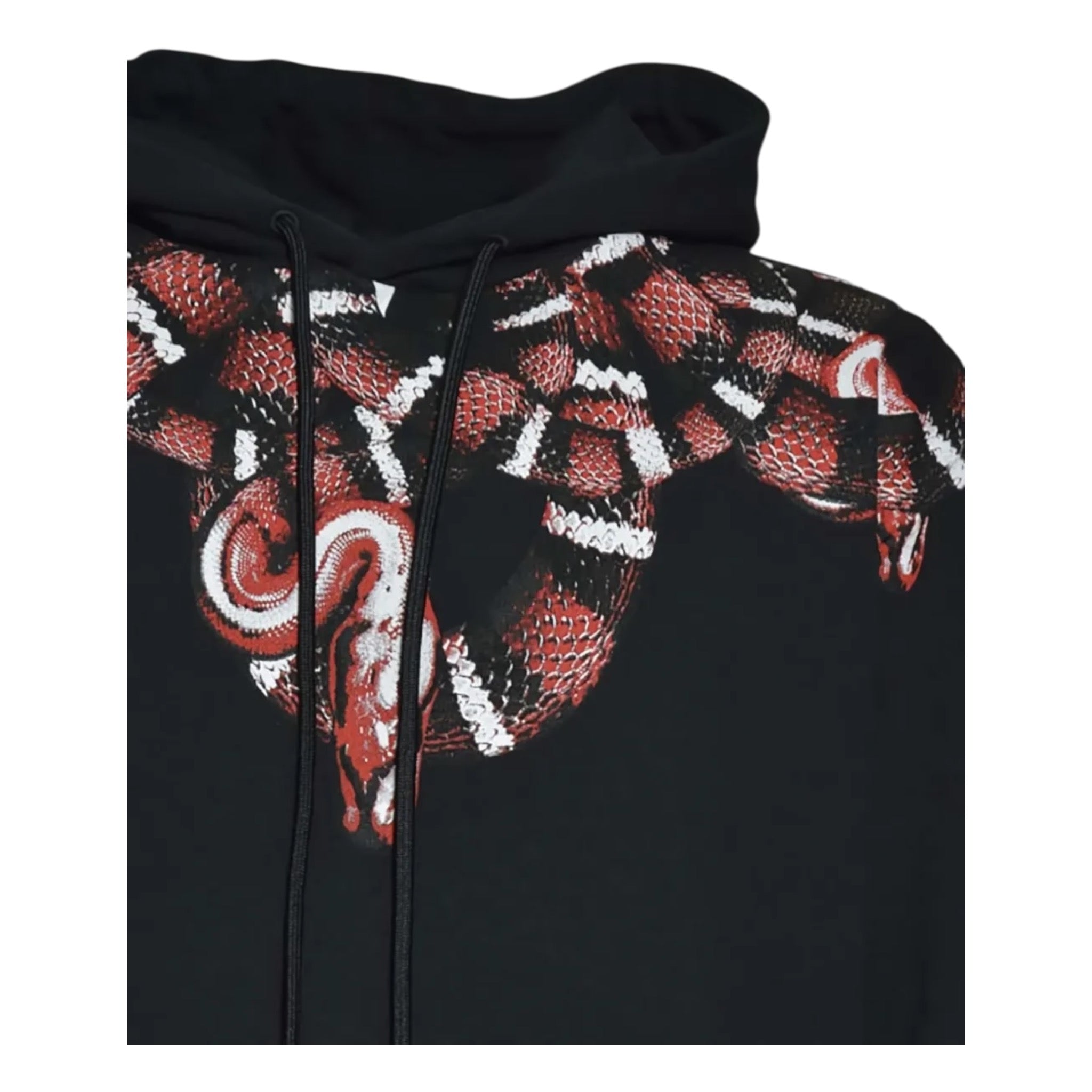 Marcelo Burlon Felpa tinta unita con Cappuccio E Stampa Nero per Bambino F5CMJBHS038 NERO MARCELO BURLON 