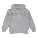 County Felpa con Cappuccio tinta unita con Stampa Grigio per Bambino F5CMJBHS072 GRIGIO COUNTY 