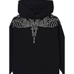 County Felpa con Cappuccio tinta unita con Stampa Nero per Bambino F5CMJBHS072 NERO COUNTY 