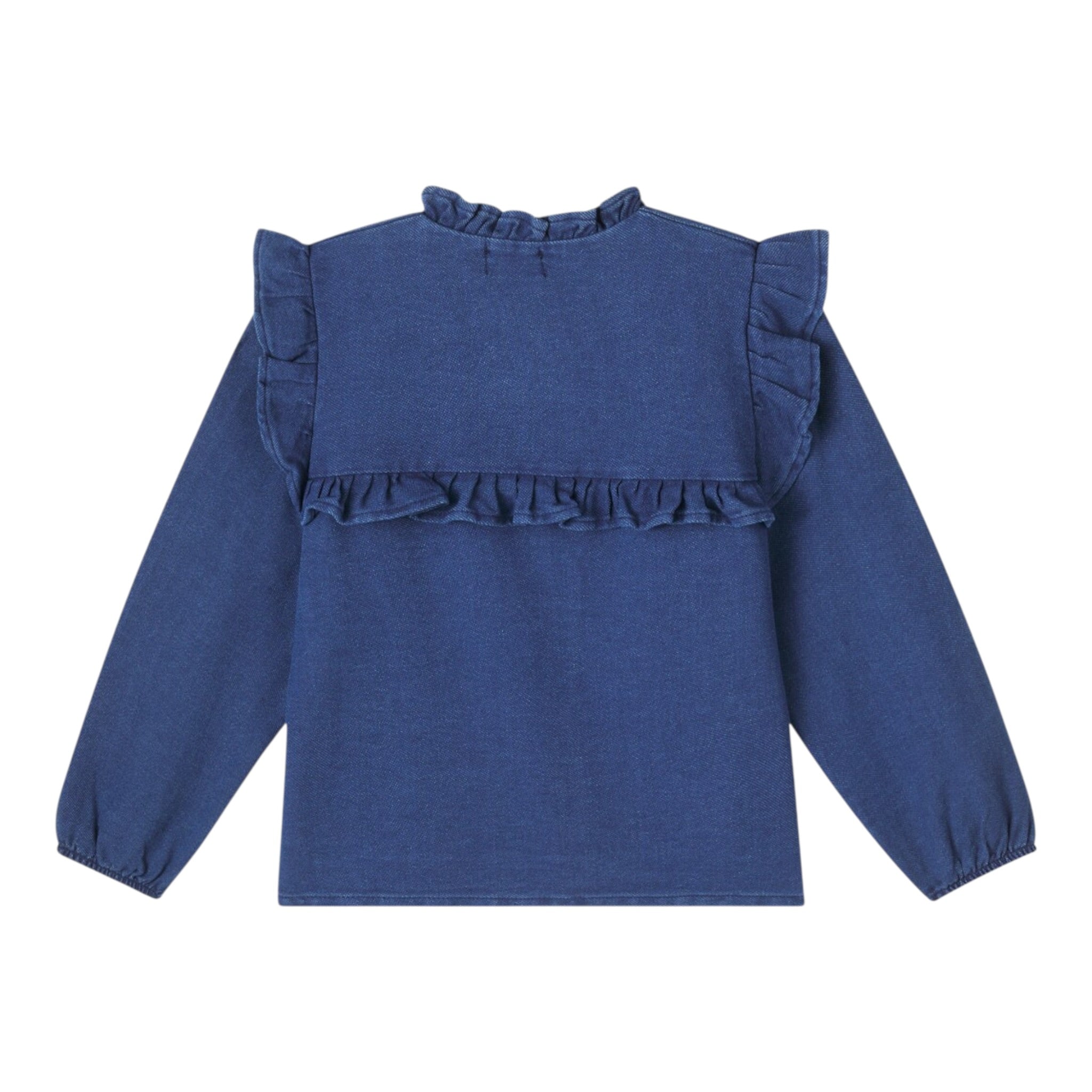 Cozmo Camicia Manica Lunga In Denim Blu per Bambina NICOLEK288W5 BLU COZMO 