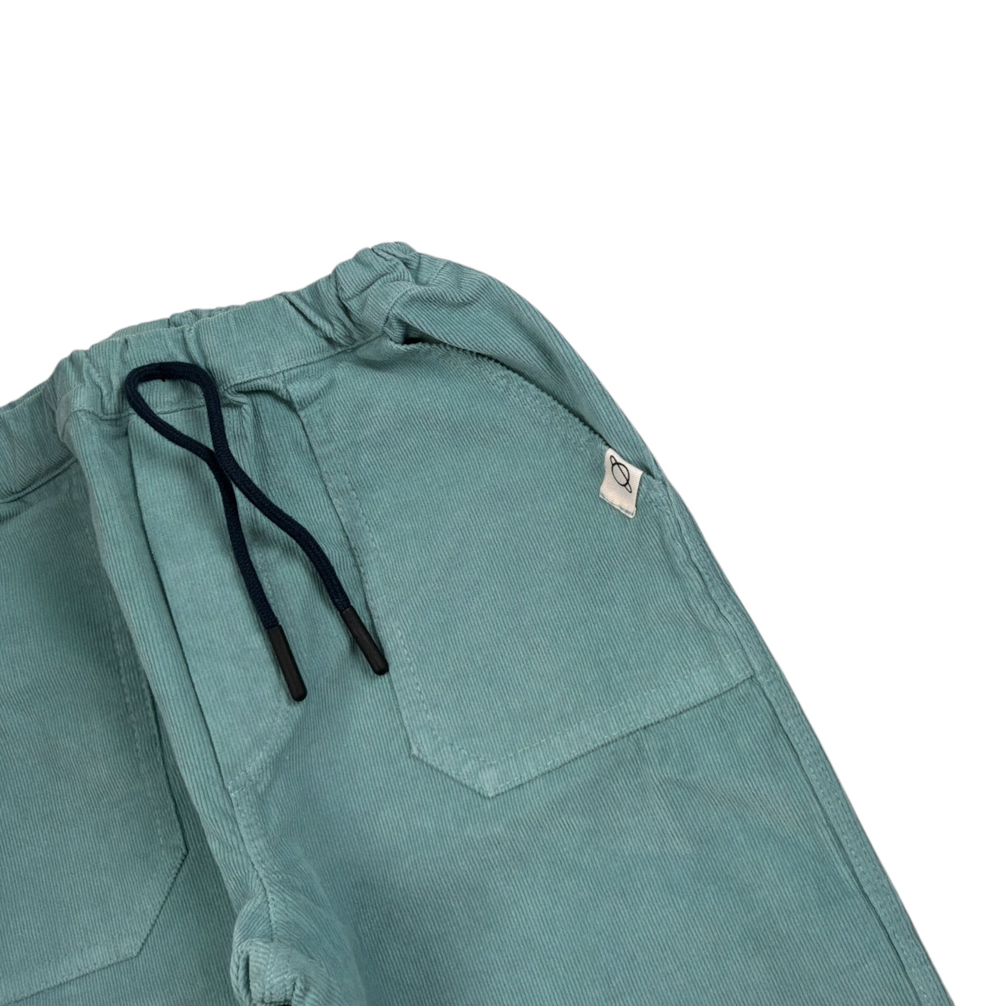 Cozmo Pantalone tinta unita con Girovita Regolabile Verde Acqua per Neonato RICK250W5 VERDE ACQUA COZMO 