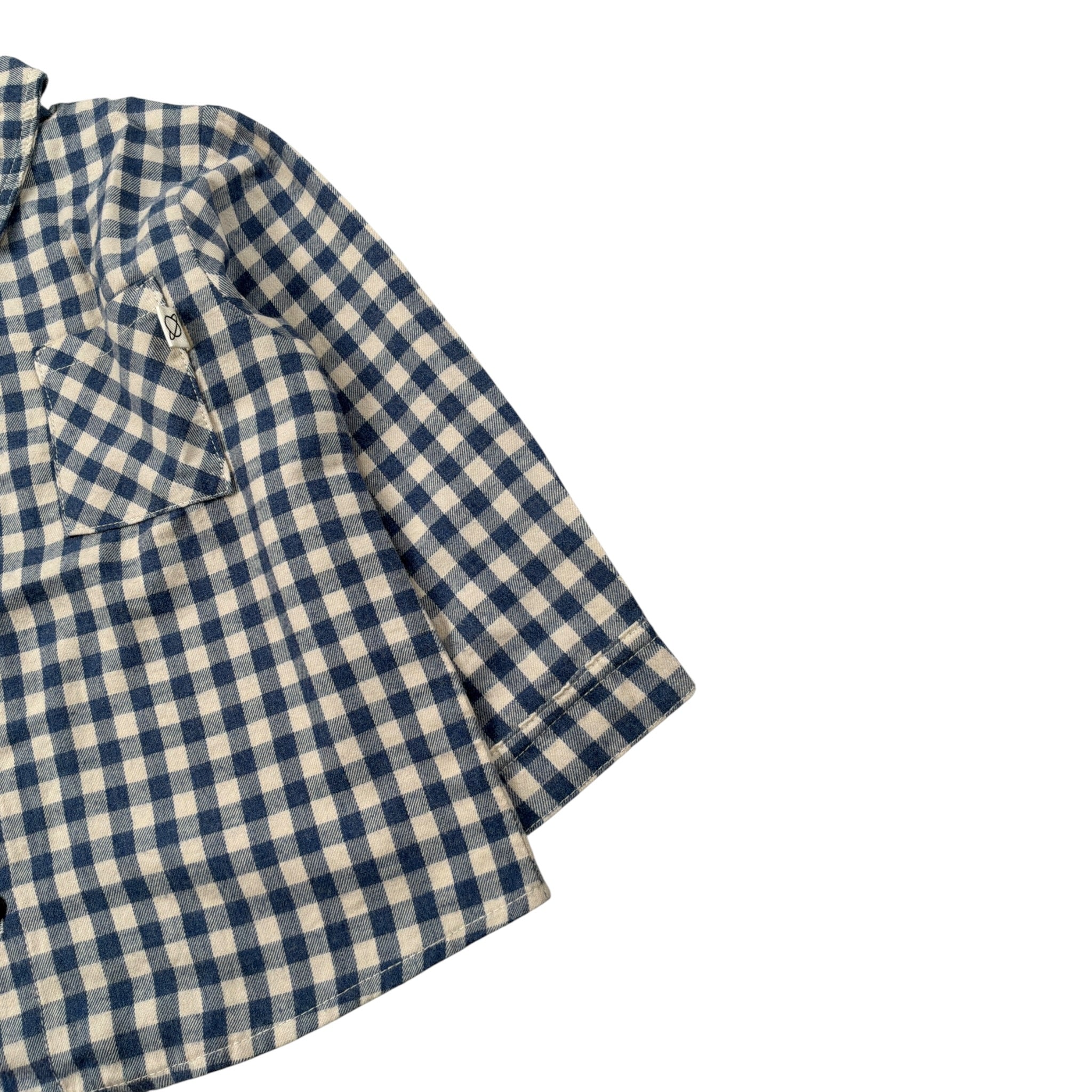 Cozmo Camicia Bicolore con Fantasia A Quadri Blu/Panna per Neonato SAMUEL233W5 BLU/PANNA COZMO 