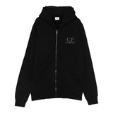 C.P. Company Felpa con Zip E Cappuccio tinta unita Nero per Bambino ÀCNF009 NERO C.P. COMPANY 
