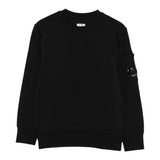 C.P. Company Felpa tinta unita Girocollo Nero per Bambino CMF00X NERO C.P. COMPANY 