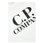 C.P. Company T-Shirt Girocollo tinta unita con Stampa Bianco per Bambino CNM006 BIANCO C.P. COMPANY 