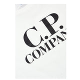 C.P. Company T-Shirt Girocollo tinta unita con Stampa Bianco per Bambino CNM006 BIANCO C.P. COMPANY 