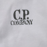 C.P. Company Felpa tinta unita con Cappuccio E Logo Bianco per Bambino CUF00Z BIANCO C.P. COMPANY 