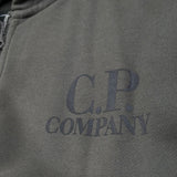 C.P. Company Felpa tinta unita con Cappuccio E Zip Verde per Bambino CUF01A VERDE C.P. COMPANY 